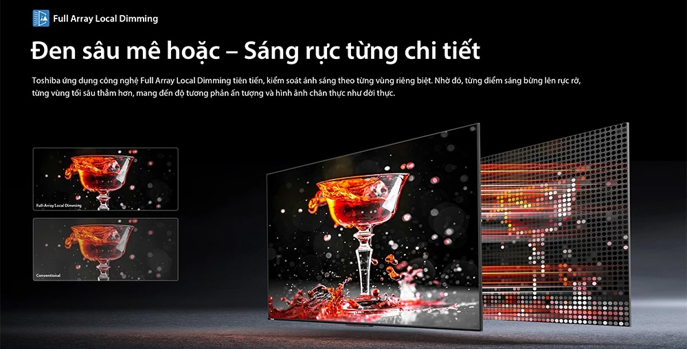 Smart Tivi Mini LED Toshiba AI 55Z670RP