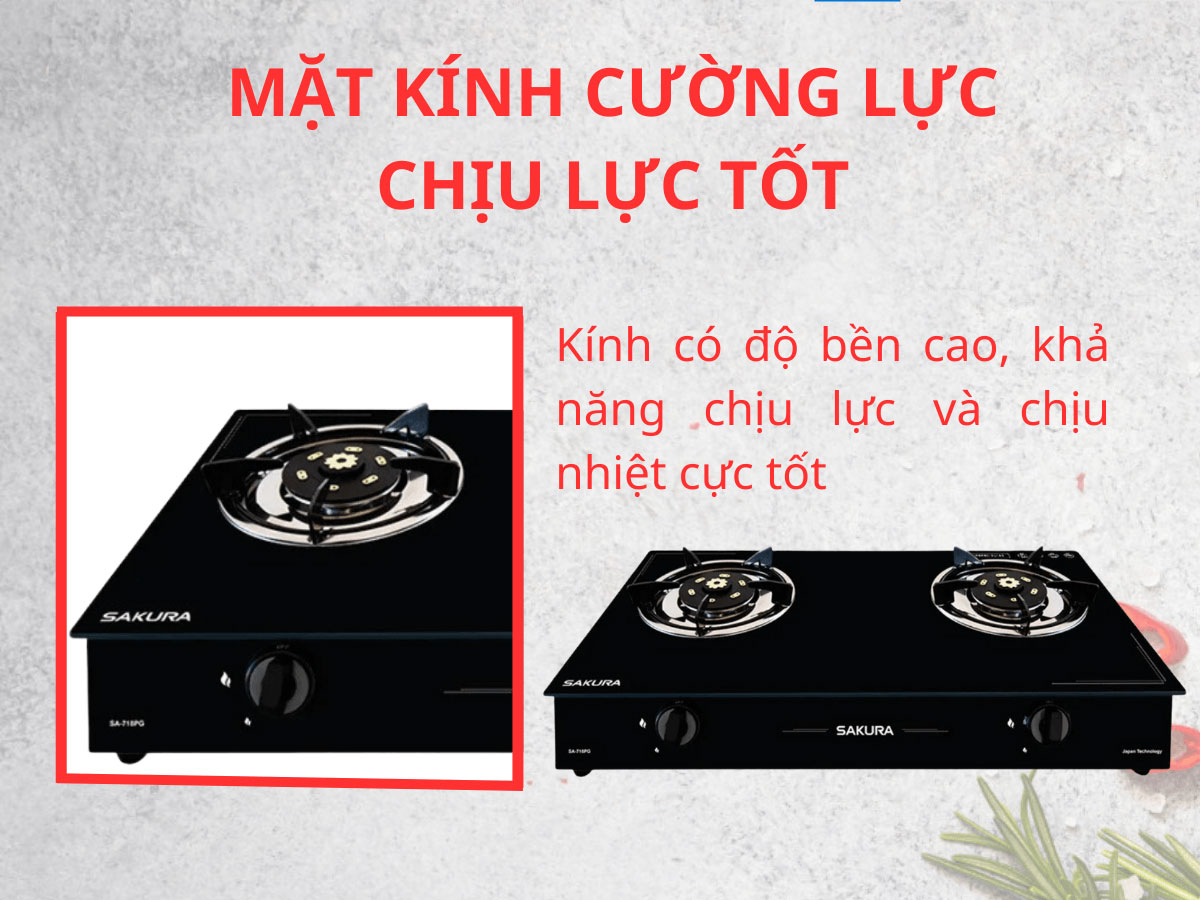 Bếp gas đôi Sakura SA-718PG