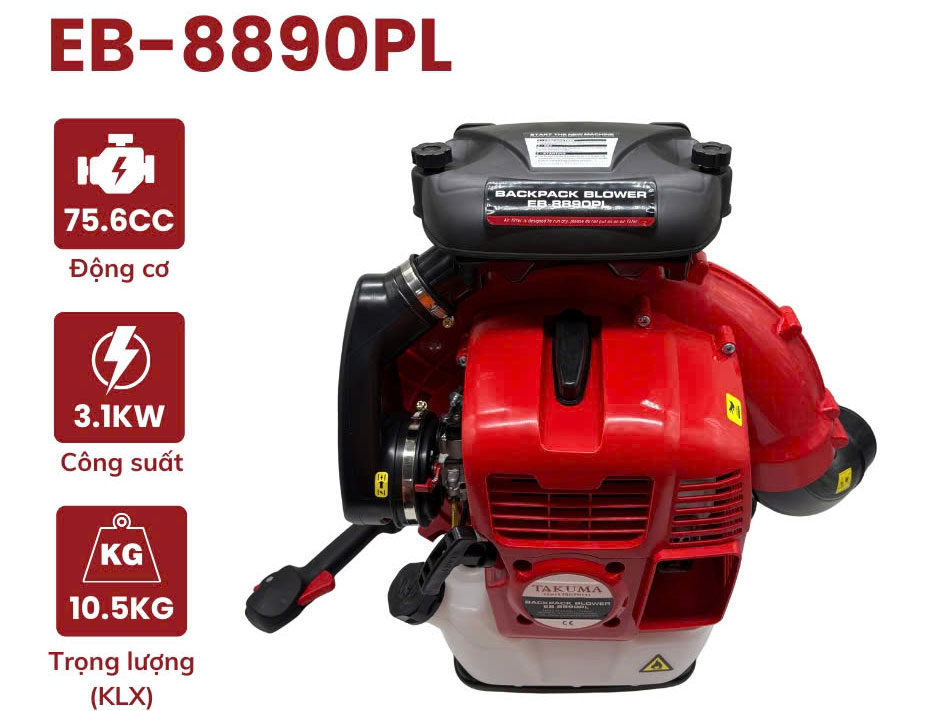 Máy thổi lá đeo lưng 2 thì Takuma EB8990PL