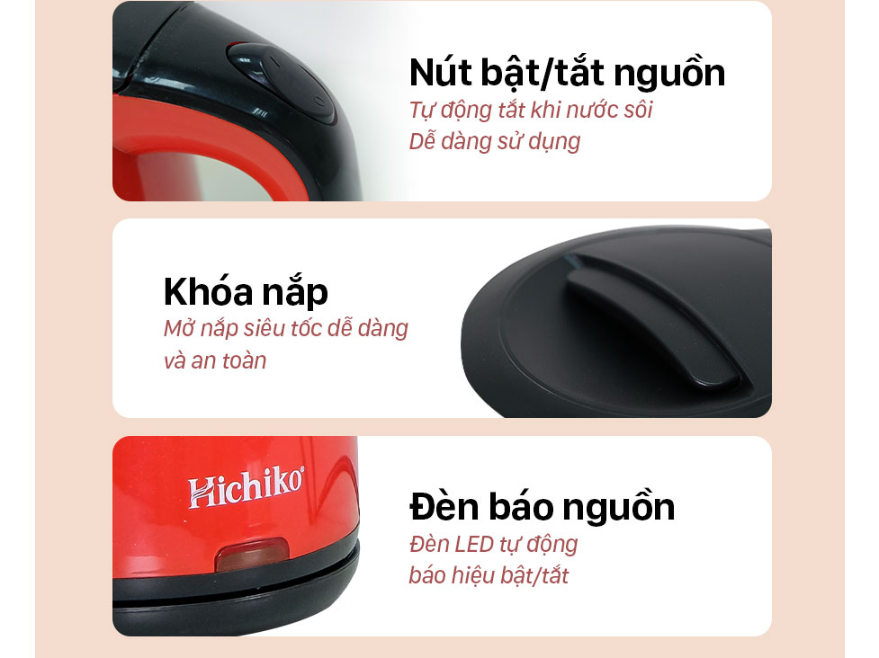 Ấm siêu tốc Hichiko 