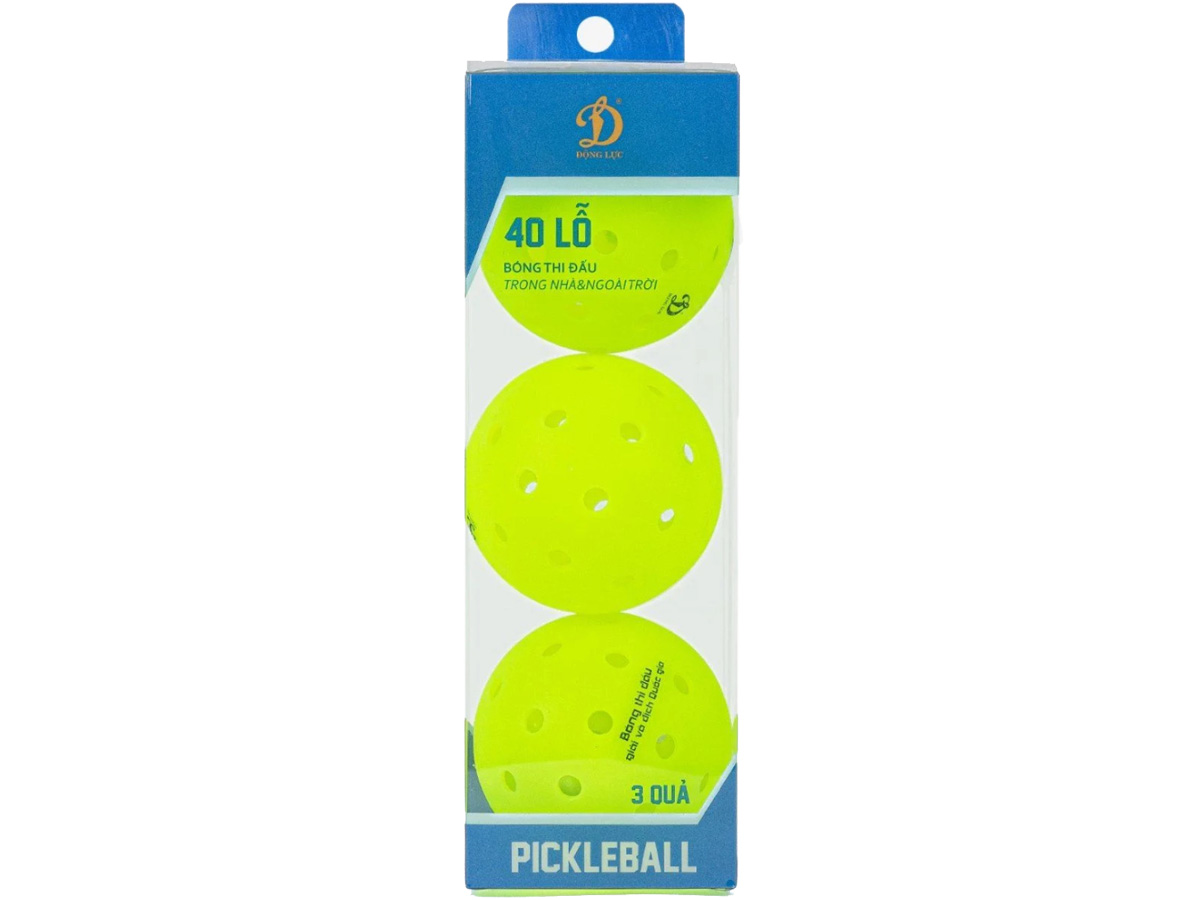 Bóng tiêu chuẩn thi đấu Pickleball Động Lực D25 (hộp 3 quả)