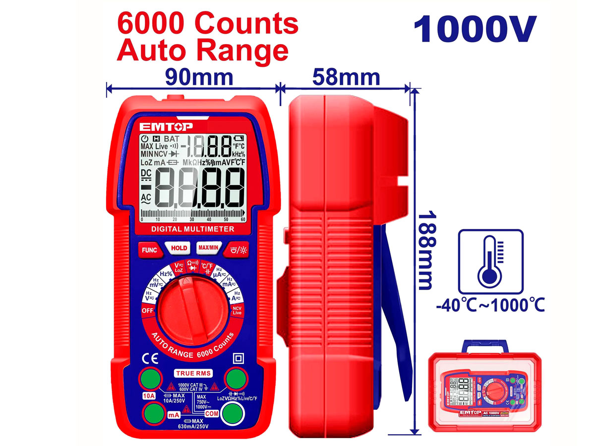 Đồng hồ vạn năng kỹ thuật số Emtop EDMR5310004