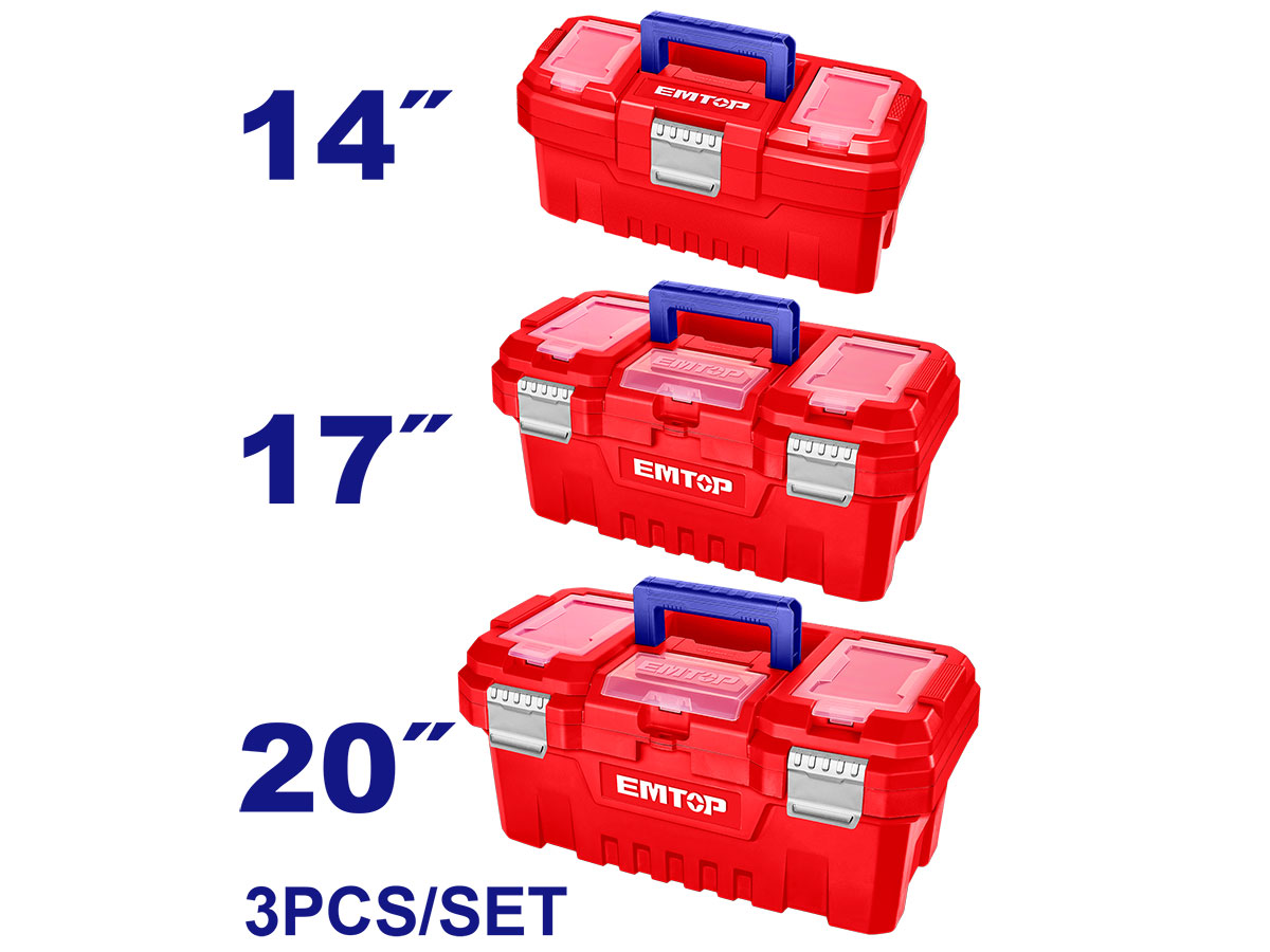 Bộ 3 hộp đựng dụng cụ bằng nhựa Emtop EPBXK0302