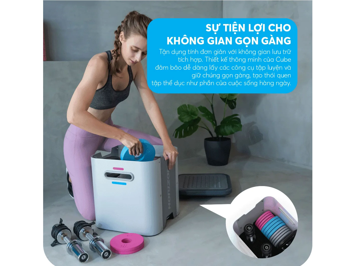 Bộ hộp tạ đa năng Horizon Cube