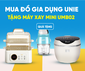 Tặng máy xay mini UMB02 khi mua đồ gia dụng Unie Tặng máy xay mini UMB02 khi mua đồ gia dụng Unie