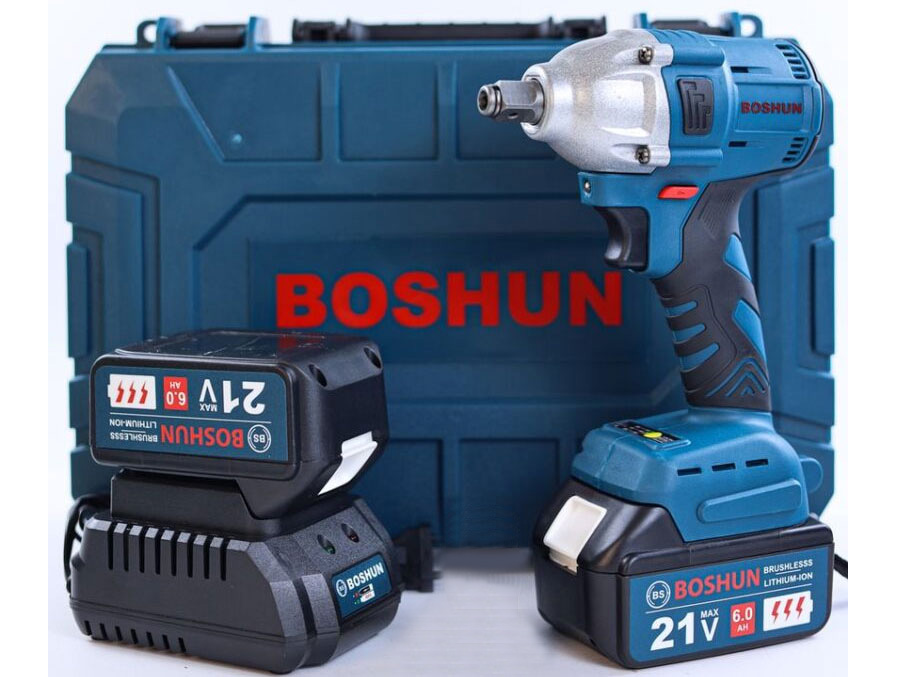 Trọn bộ Boshun BS-IW330N Máy siết bu lông dùng pin