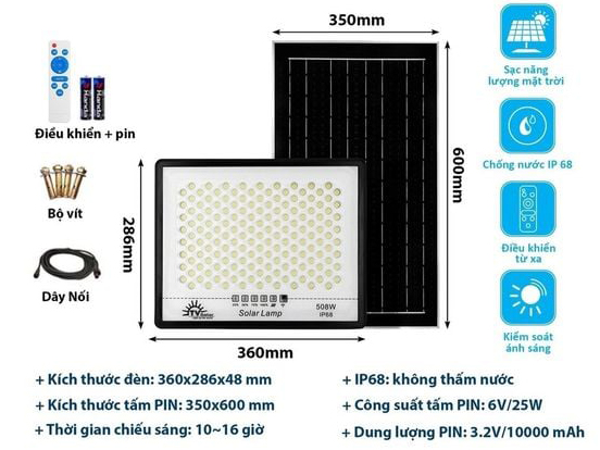 Đèn pha năng lượng mặt trời 