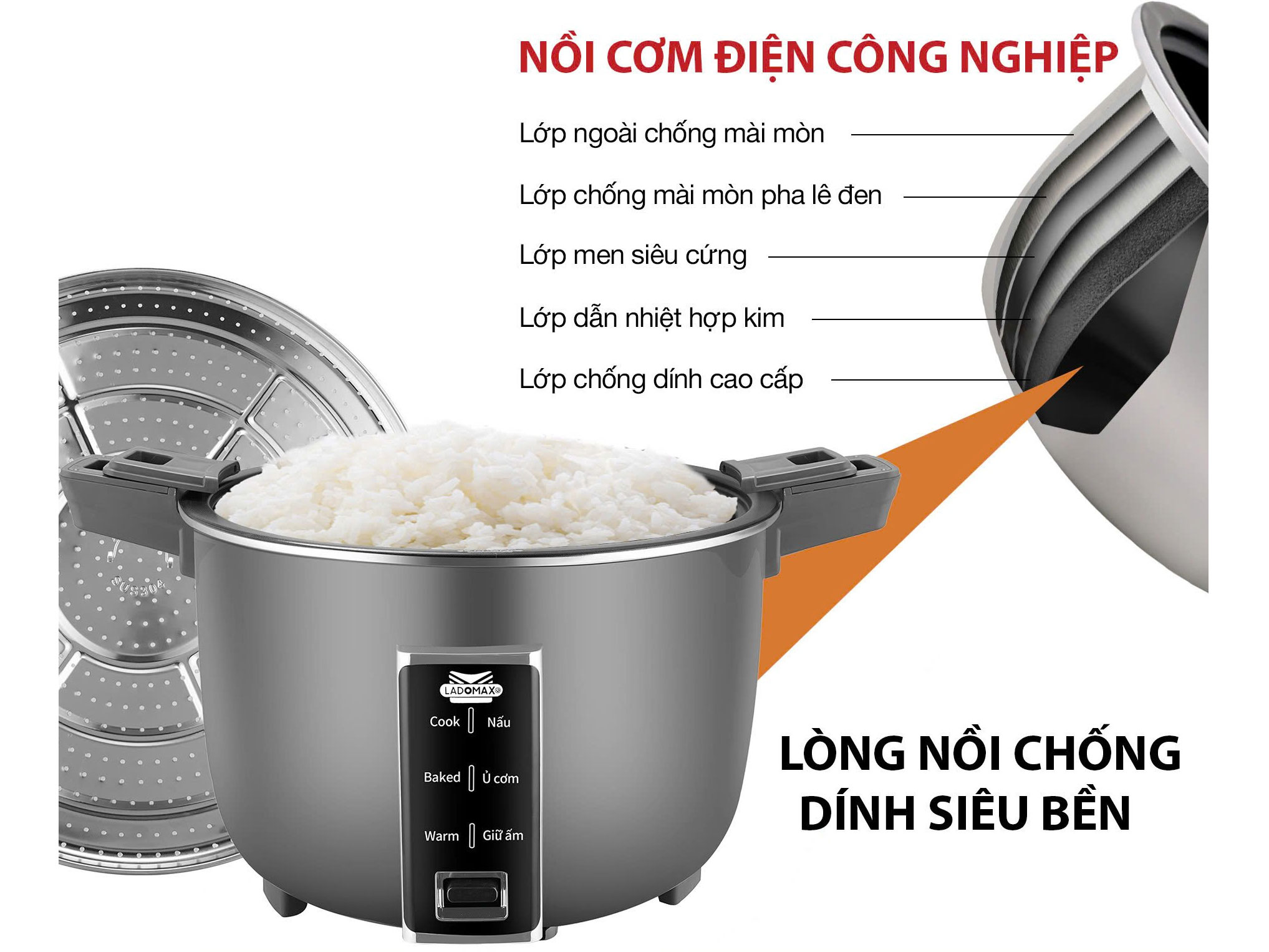 Nồi cơm điện công nghiệp 