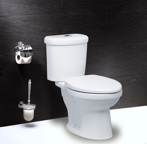 Bồn cầu Caesar CD1338 được trang bị hệ thống xả thẳng với công nghệ Aqua Jet