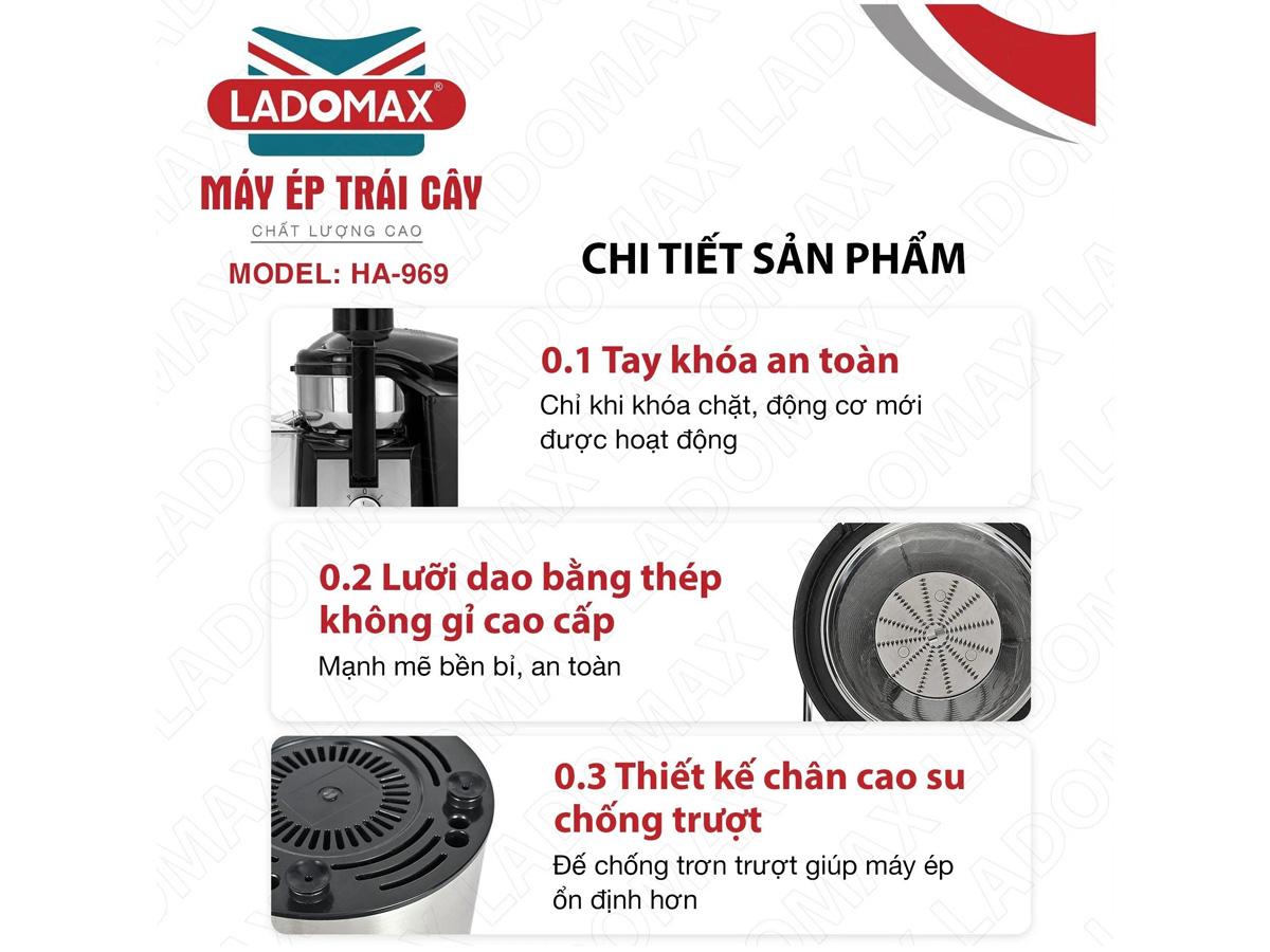 Máy ép trái cây Ladomax HA-969