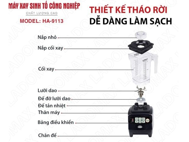 Máy xay sinh tố công nghiệp Ladomax HA-9113