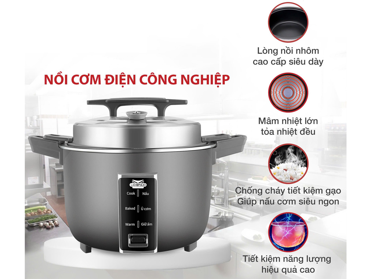 Nồi cơm điện công nghiệp 4.2L Ladomax HA-7342