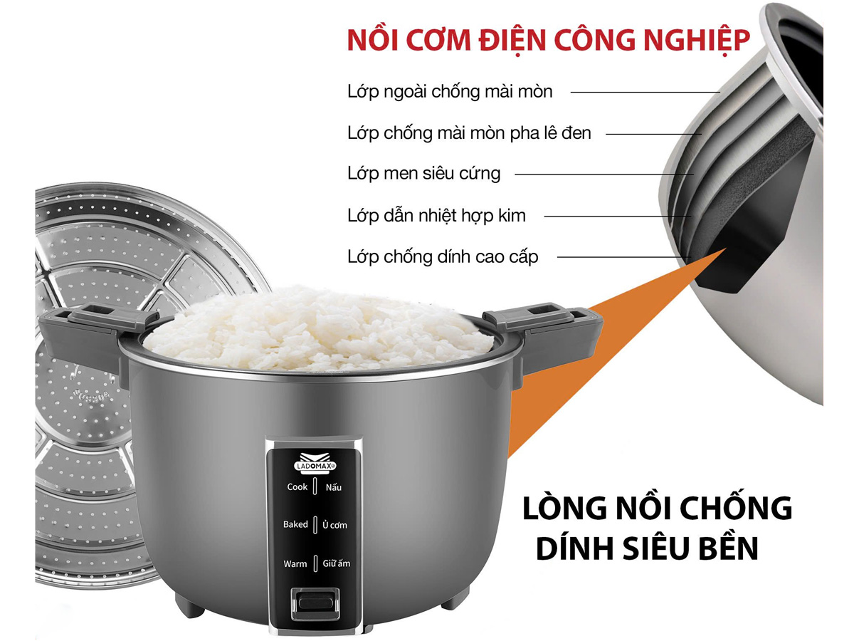 Nồi cơm điện công nghiệp Ladomax HA-7342