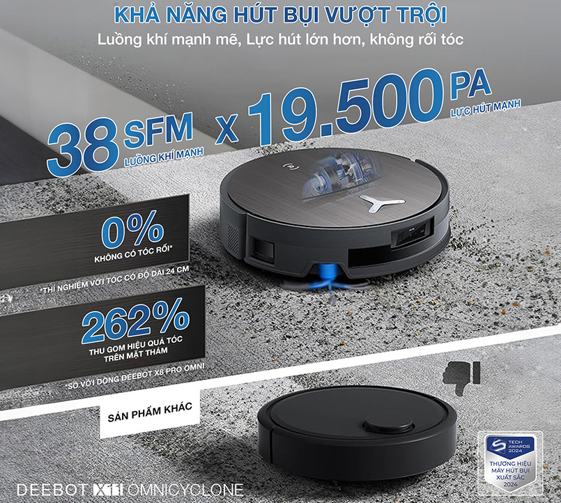 Robot lau nhà Ecovacs Deebot X11 OmniCyclone