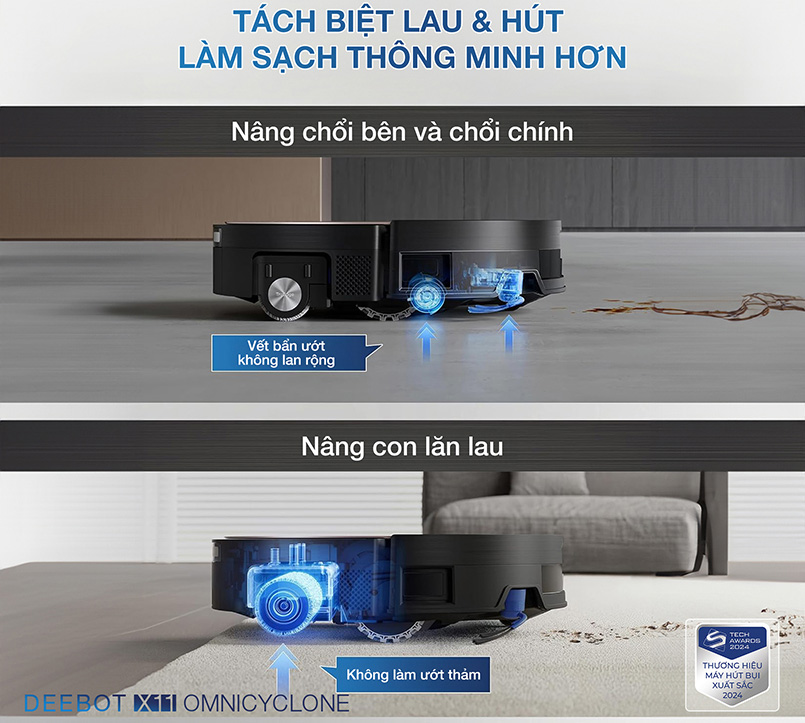 Robot lau nhà Ecovacs X11 OmniCyclone
