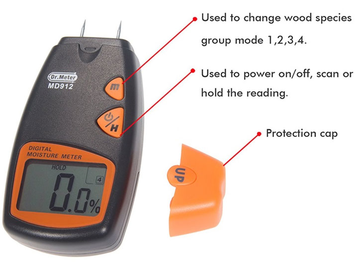 Máy đo độ ẩm gỗ và vật liệu xây dựng Total Meter MD-912