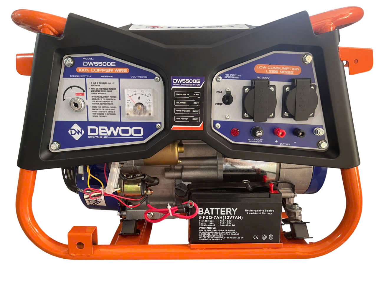 Máy phát điện chạy xăng Dewoo DW5500E (3.2 KVA)