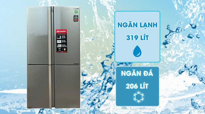 Tủ lạnh Sharp Inverter SJ-FX610V-SL