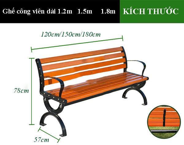 Ghế công viên có tựa  