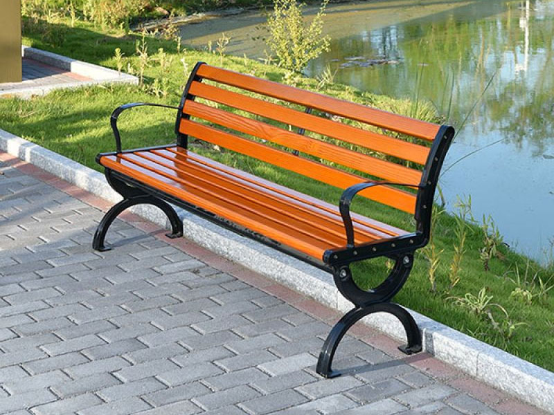 ghế công viên có tựa gỗ nhựa 180cm (PTGG-1.8) 