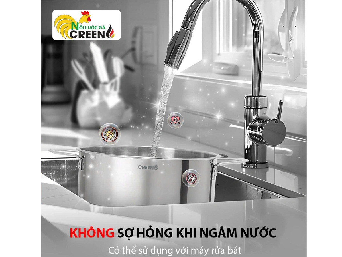 Đa năng – phù hợp nhiều loại bếp Nồi luộc gà Creen