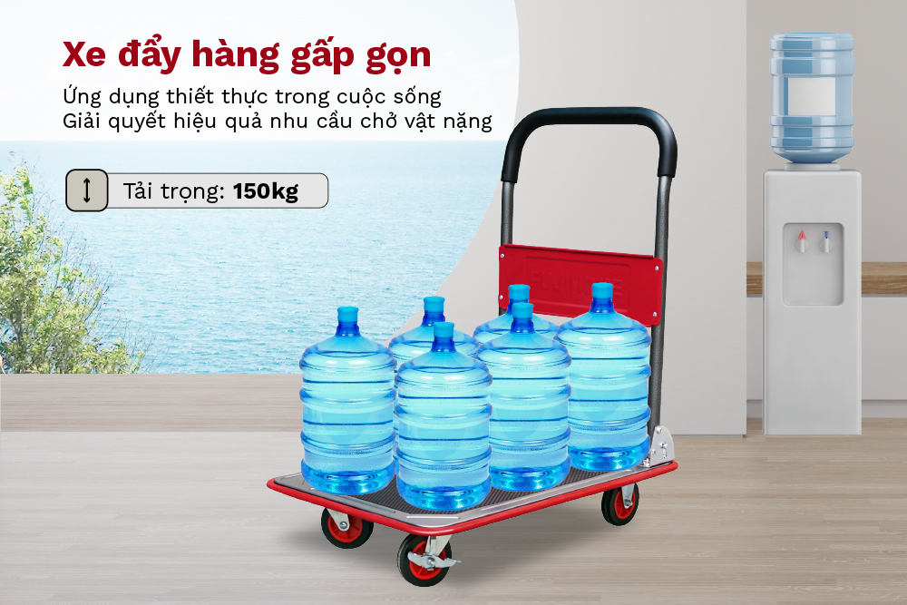 Xe đẩy hàng đa năng chịu được sức nặng tới 150kg Xe đẩy hàng đa năng