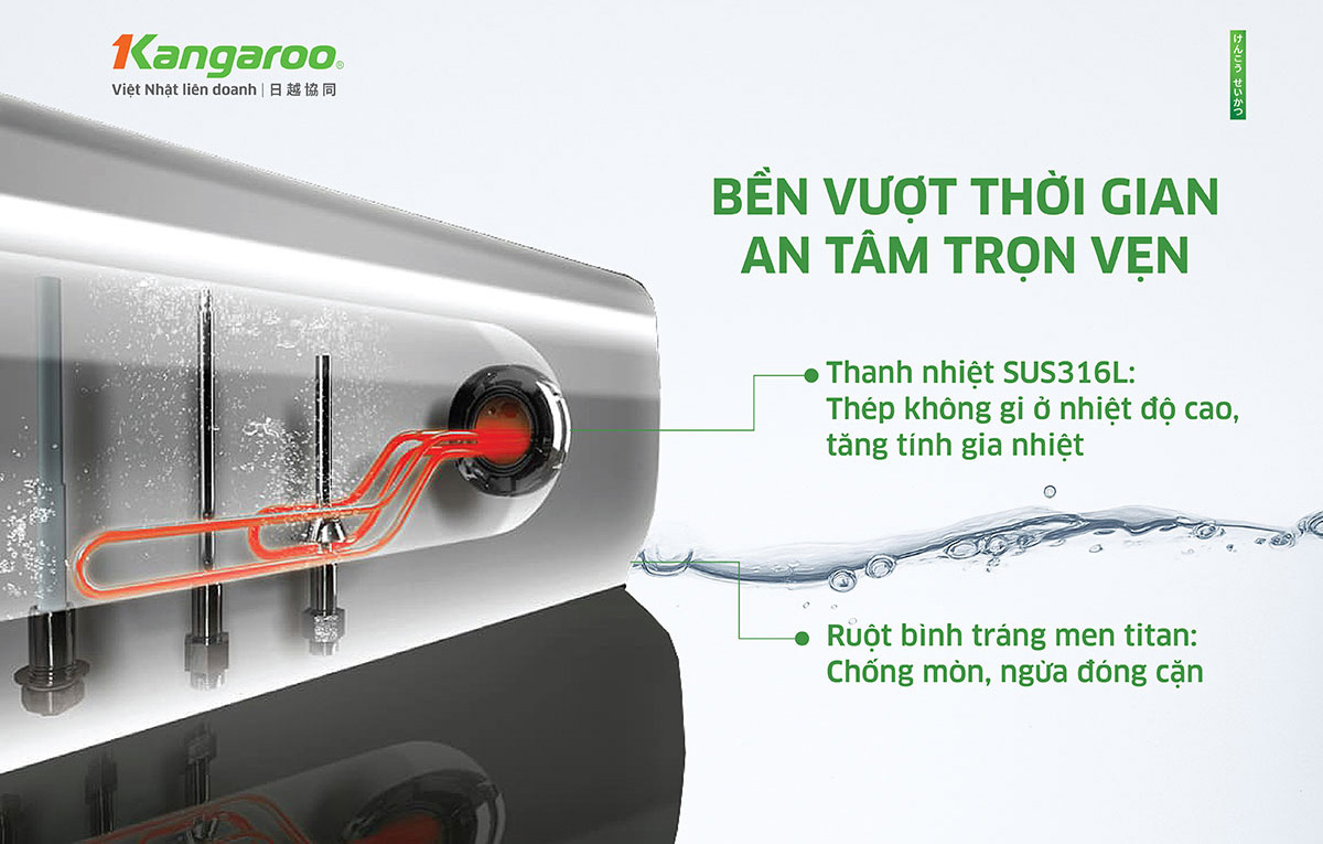 Bình nước nóng gián tiếp Kangaroo KGWI822H1