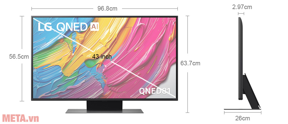 Smart Tivi QNED LG AI 4K 43 inch 43QNED81ASA