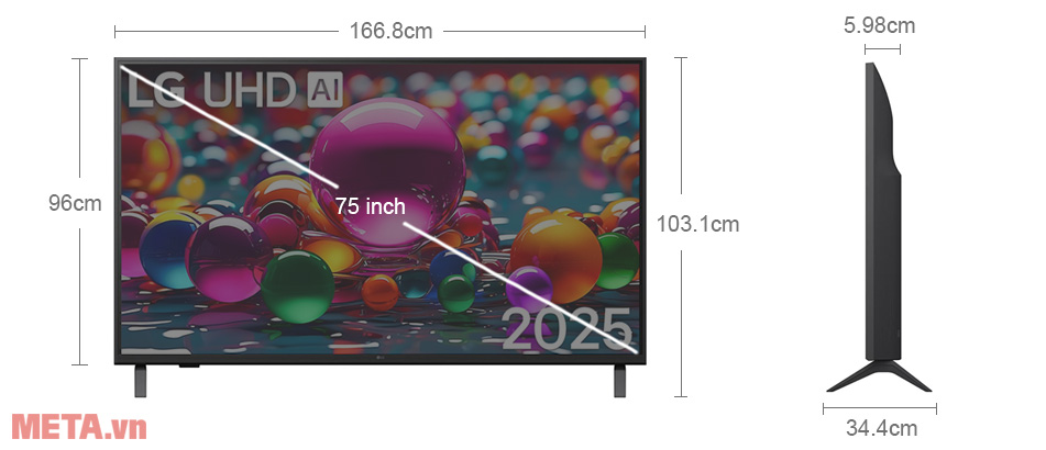 Smart Tivi LG AI 4K 75 inch 75UA8450PSA