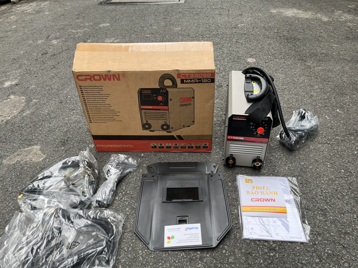 Máy hàn que Crown kèm nhiều phụ kiện Máy hàn que Crown