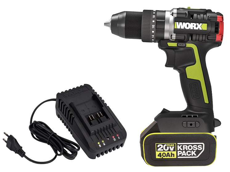 Máy khoan động lực 20V Worx WU369.14.2B (1 pin 4Ah, 1 sạc)