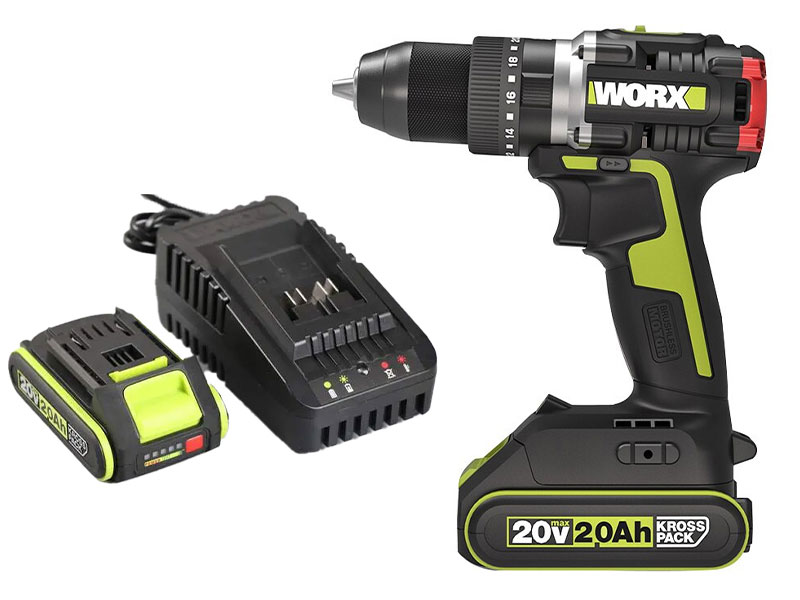 Máy khoan động lực pin 20V Worx WU369 (2 pin 2.0Ah, sạc)