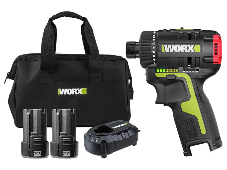Máy vặn vít cấp trượt dùng pin 12V Worx WU129 (2 pin 2.0Ah, 1 sạc)