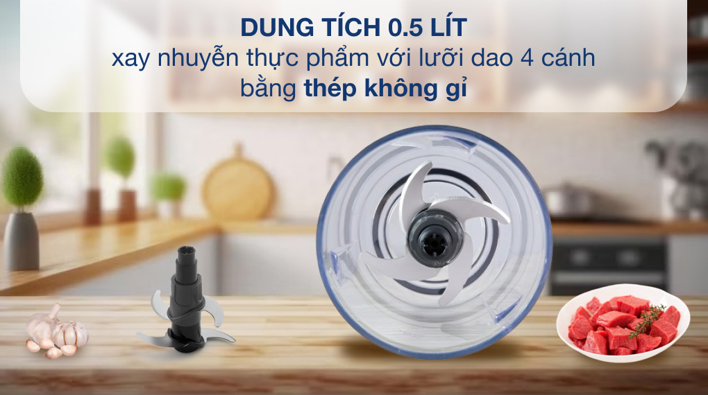 Máy xay thịt mini Beko CHP7504W 500W