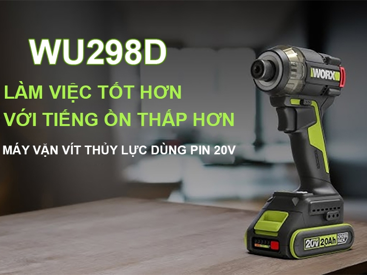 Máy vặn vít dùng pin 20V Worx WU298D