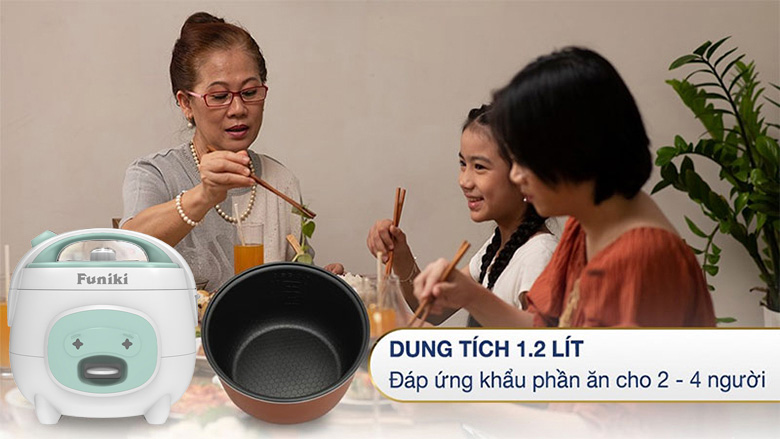Nồi cơm điện nắp gài 1.2L Hoà Phát Funiki HRC6122