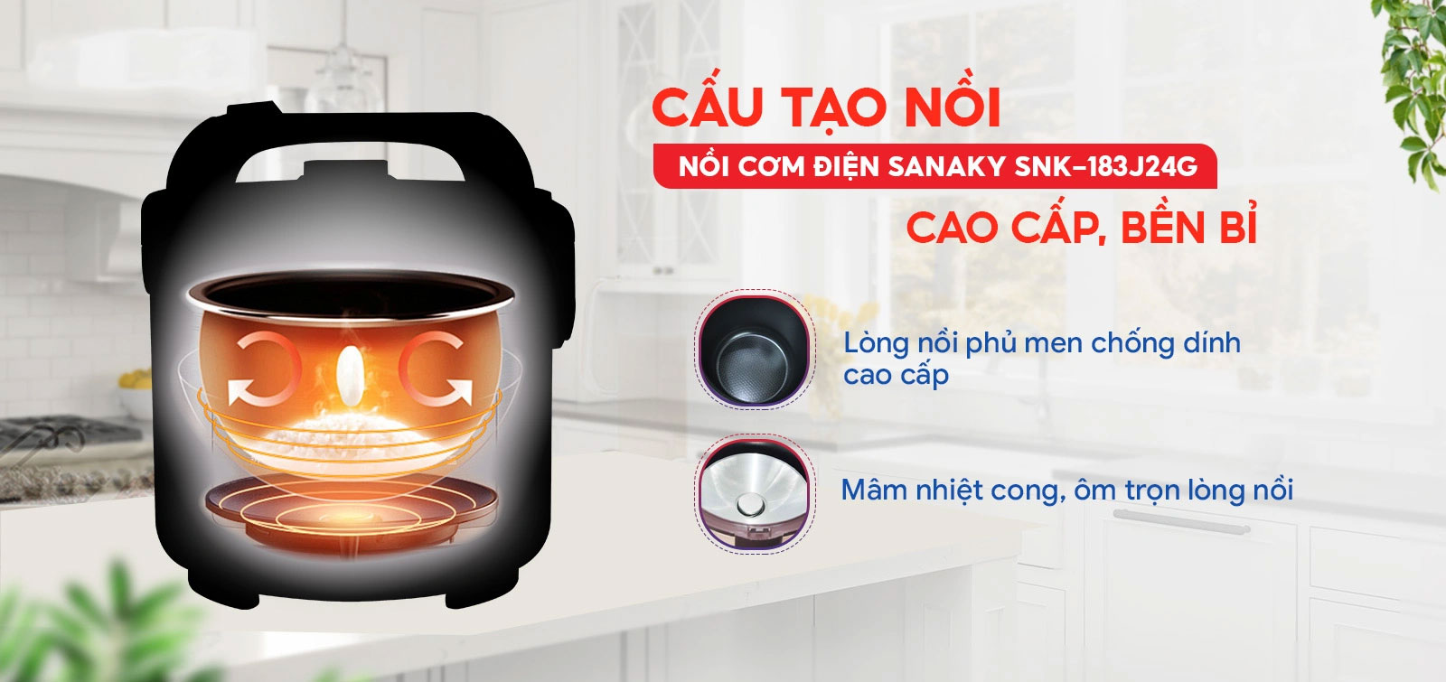 Nồi cơm điện Sanaky  