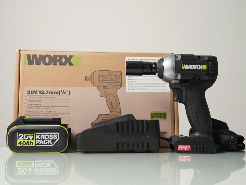 Bộ máy siết bu lông dùng pin 20V Worx WE272