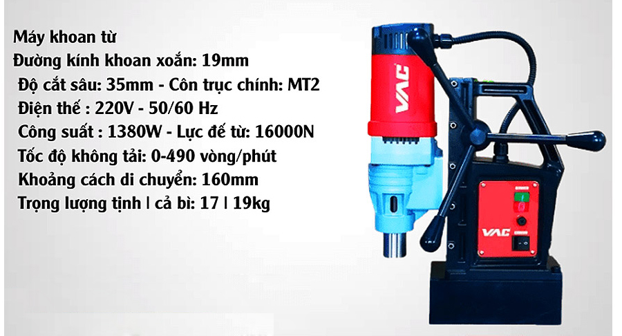 Máy khoan từ VAC VA1501 Máy khoan từ VAC VA1501