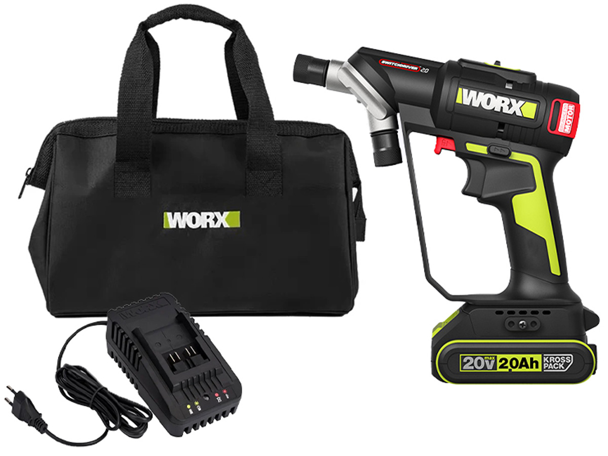 Máy khoan vặn vít dùng pin 20V Worx WU177.1 (1 Pin 2.0Ah, 1 Sạc)