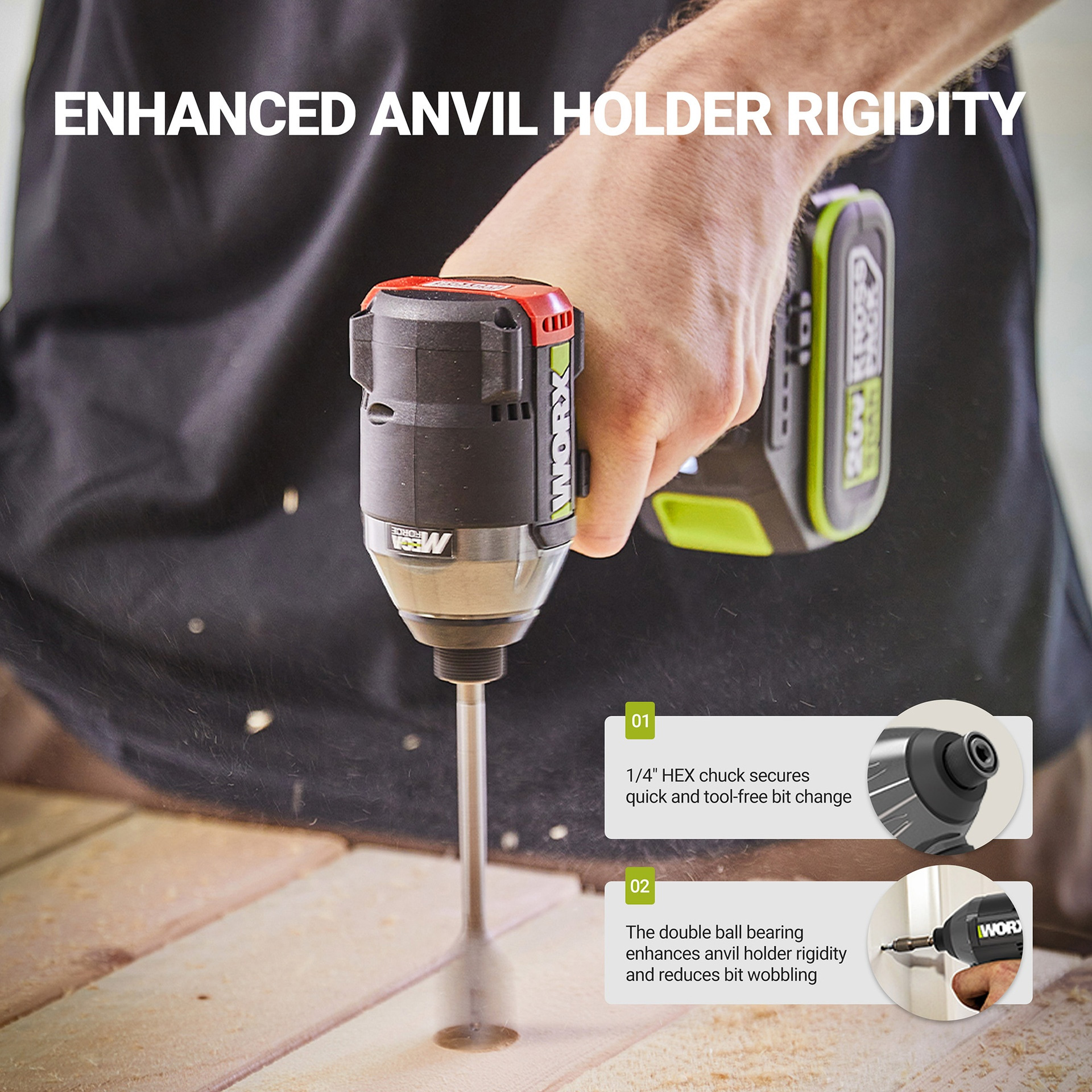 Máy vặn vít dùng pin 20V Worx WU291D.3