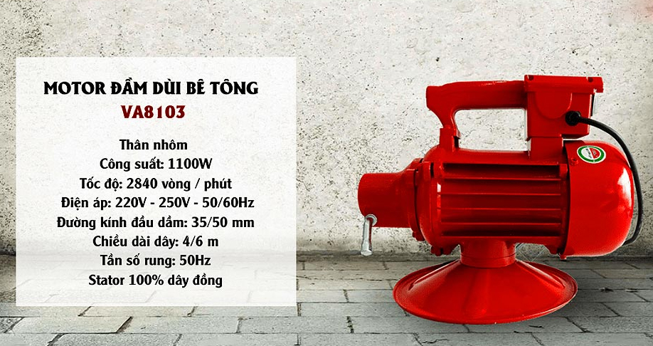 Motor đầm dùi bê tông VAC VA8103