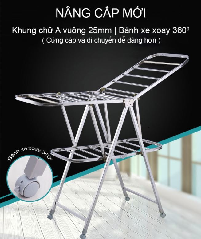 Giàn phơi xếp gọn Nikita NKT-818ABX