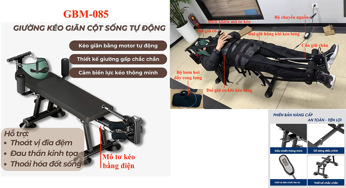 Giường kéo giãn cột sống bằng điện 