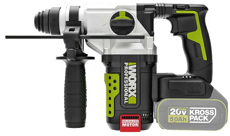 Máy khoan búa dùng pin 20V Worx WU389.4
