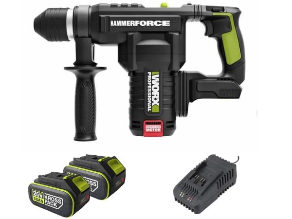Máy khoan búa dùng pin 20V Worx WU399.3 (2 pin 5.0Ah, sạc)