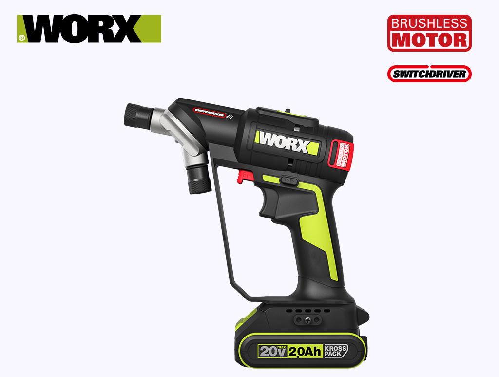 Máy khoan vặn vít dùng pin 20V Worx WU177 (2 Pin 2.0Ah, 1 Sạc)