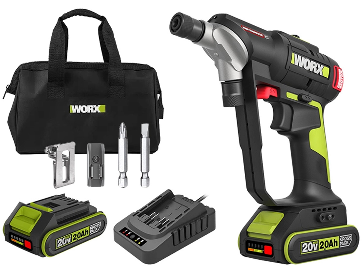 Máy khoan vặn vít dùng pin 20V Worx WU177 (2 Pin 2.0Ah, 1 Sạc)