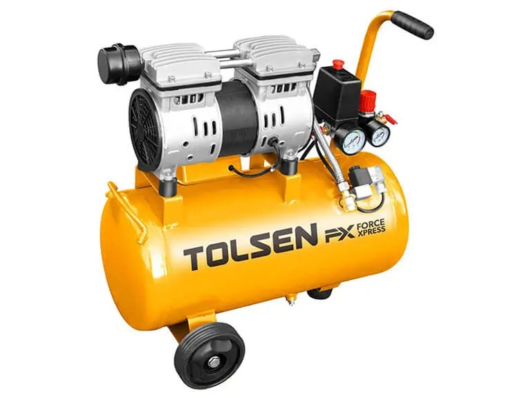 Máy nén khí chống ồn không dầu Tolsen 73135 (24 lít, 800W)
