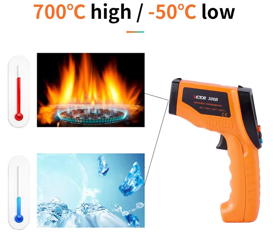 Nhiệt kế hồng ngoại Victor 306B (-50℃~700℃ / -58℉~1292℉)